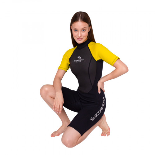Гидрокостюм Scorpena Hawaii Shorty женск., XS, Лимонный
